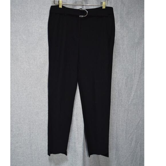 Maje Black Slim Pants with Belt Women’s Size 38 (US 6) - Picture 1 of 4